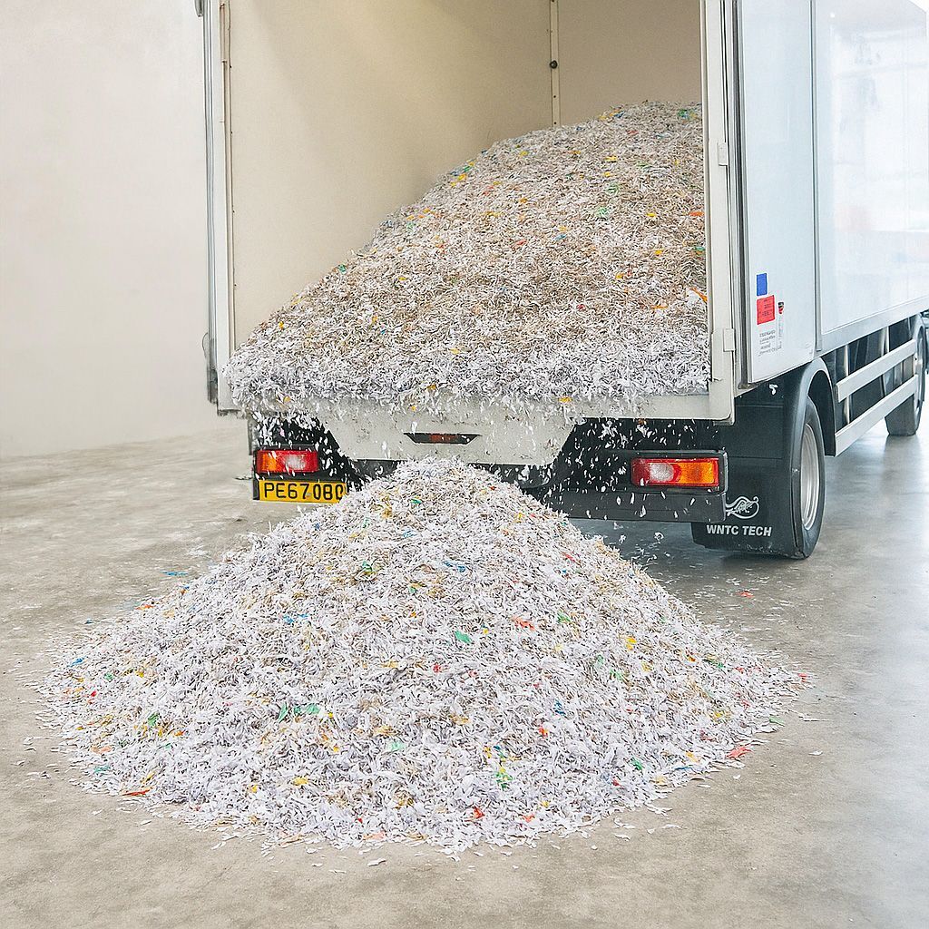 Destruction sécurisée sur site par camion broyeur